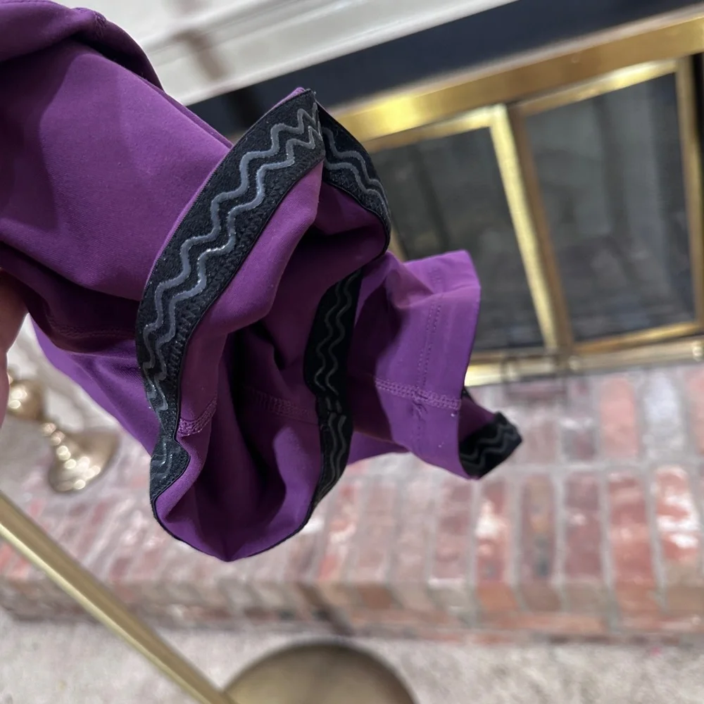 Kiava XS Purple Pocket Bike Shorts‎ 2.5” Inseam Grip Hem Athletic Running Yoga
